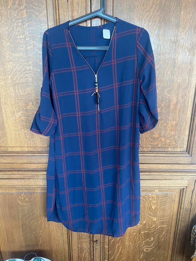 Robe chemise bleu, Kleding | Dames, Jurken, Maat 38/40 (M), Blauw, Nieuw, Ophalen of Verzenden