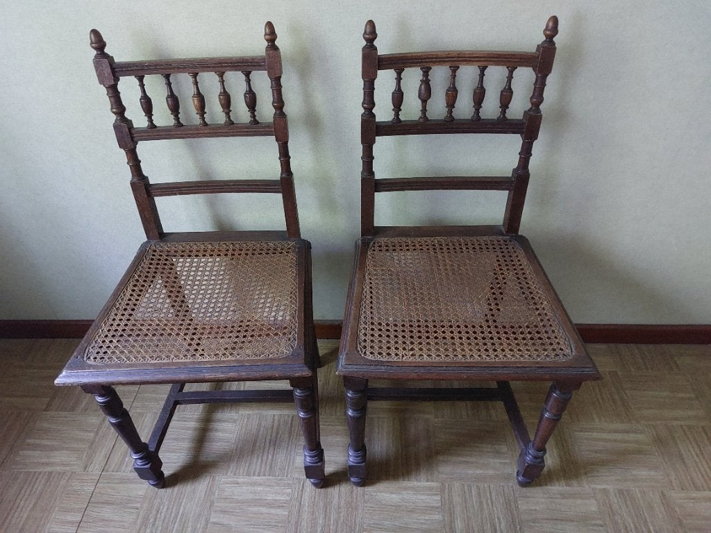 Rieten stoelen, Ophalen