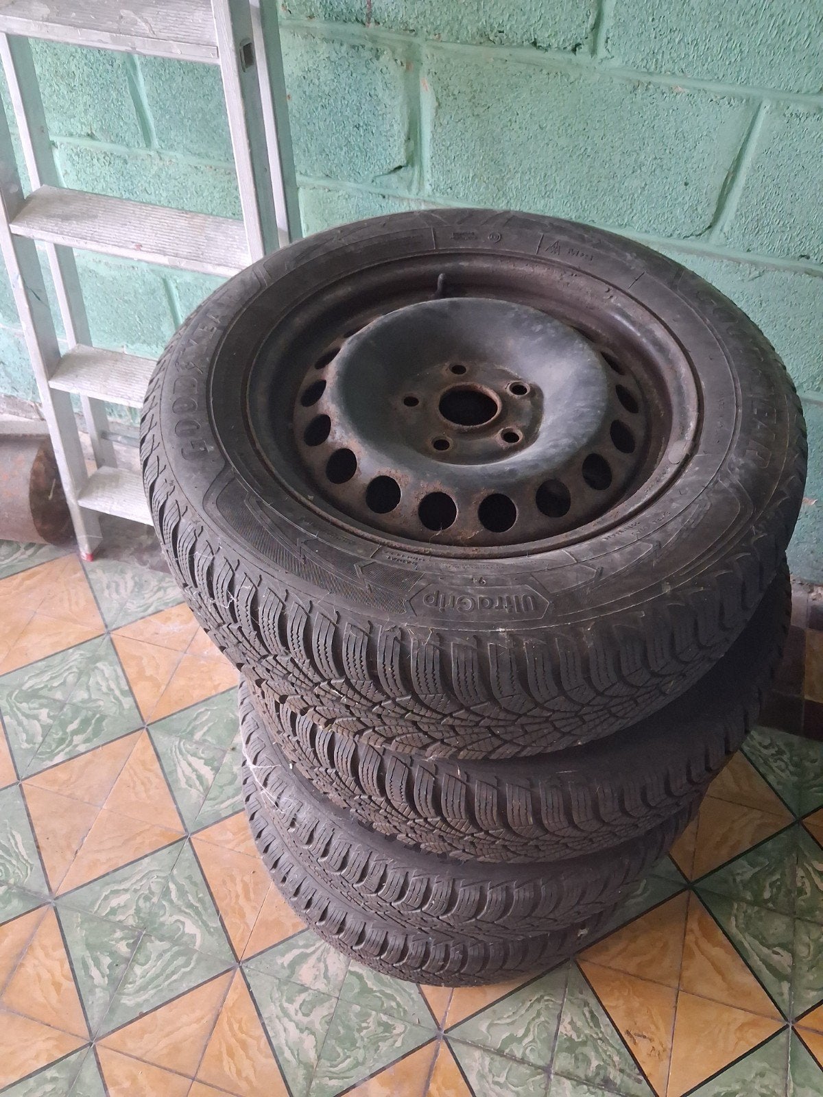 pneus neige et jantes 195/65R15 95T, Ophalen, Zo goed als nieuw