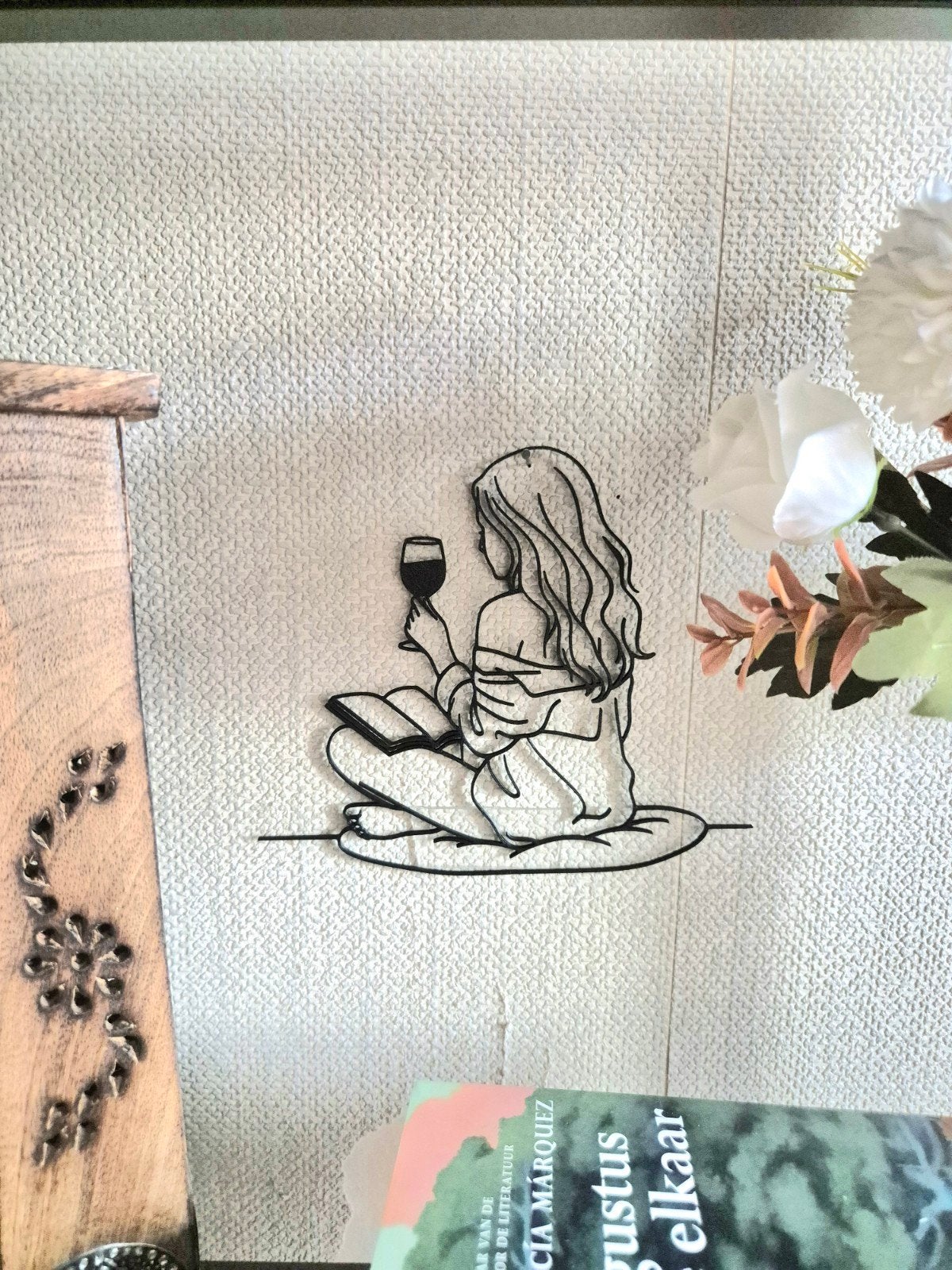 Quality time muurdecoratie GEEN sticker, Maison & Meubles, Accessoires pour la Maison | Autre, Enlèvement ou Envoi, Noir, Autres matériaux