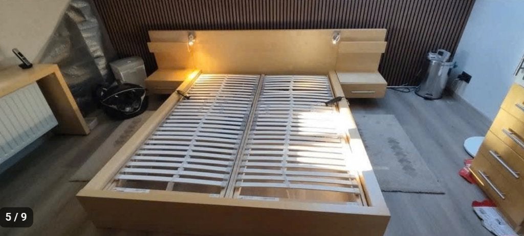 Elektrisch verstelbaar 2 Persoons bed 160cm breed 200cm lang, Strak modern, Autres couleurs, Enlèvement, Utilisé