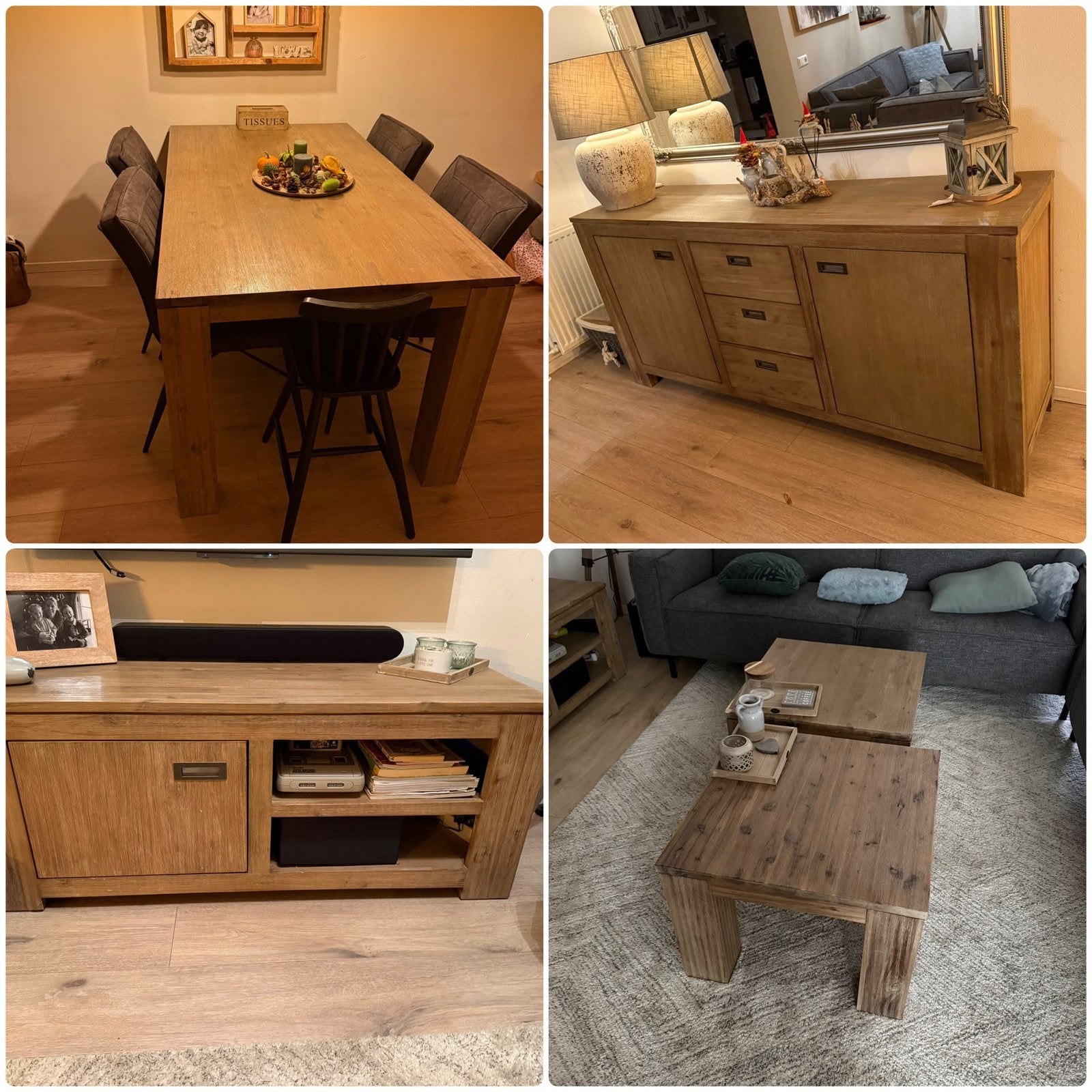 Massief houten meubelset, Ophalen