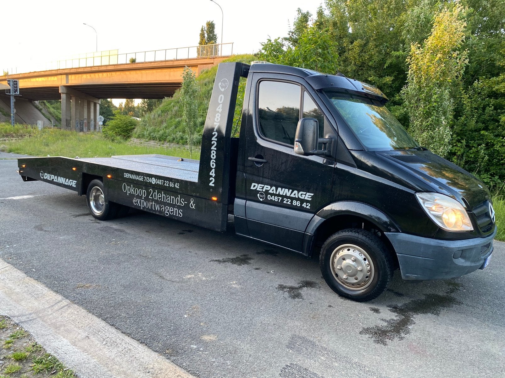 Mercedes sprinter takelwagen 2.2 diesel gekeurd vvk 16000€, Auto's, Euro 5, Stof, Zwart, Zwart