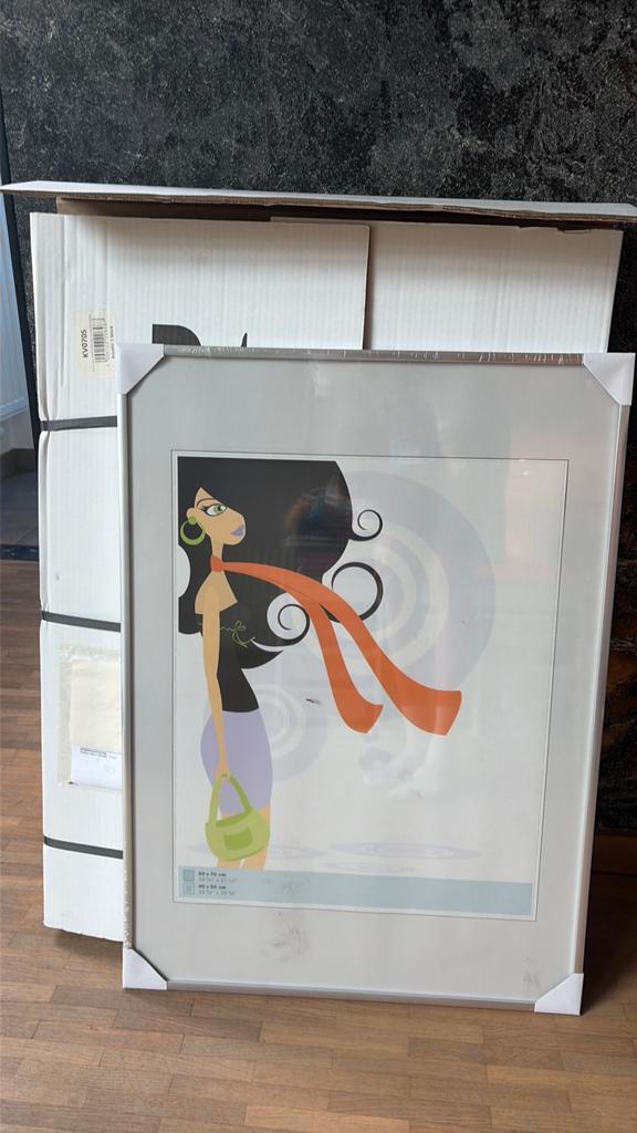 Kunststof lijst 50 70 cm zilver, Enlèvement ou Envoi