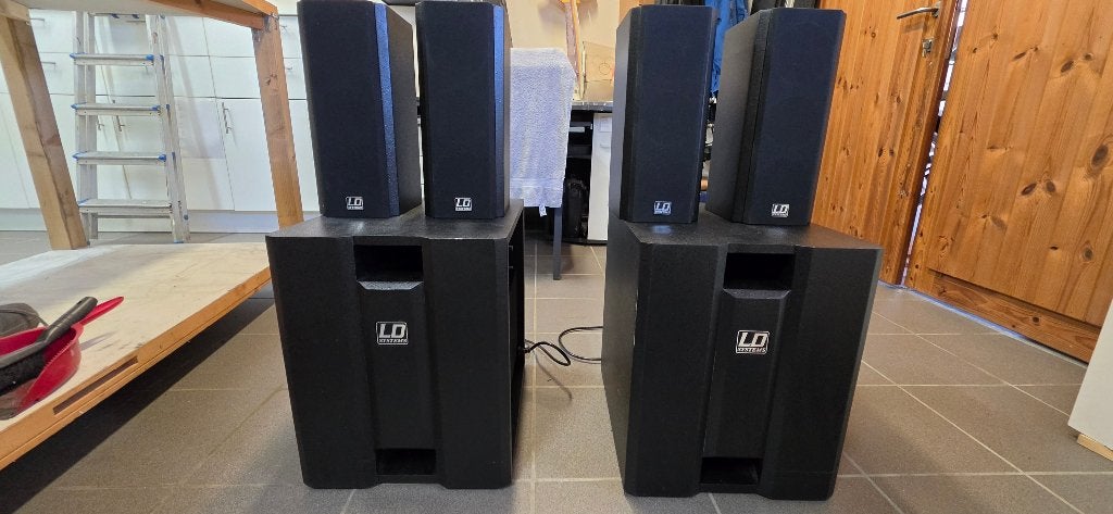 2 sets LD Systems DAVE 8, Autres marques, Subwoofer, Enlèvement, Utilisé