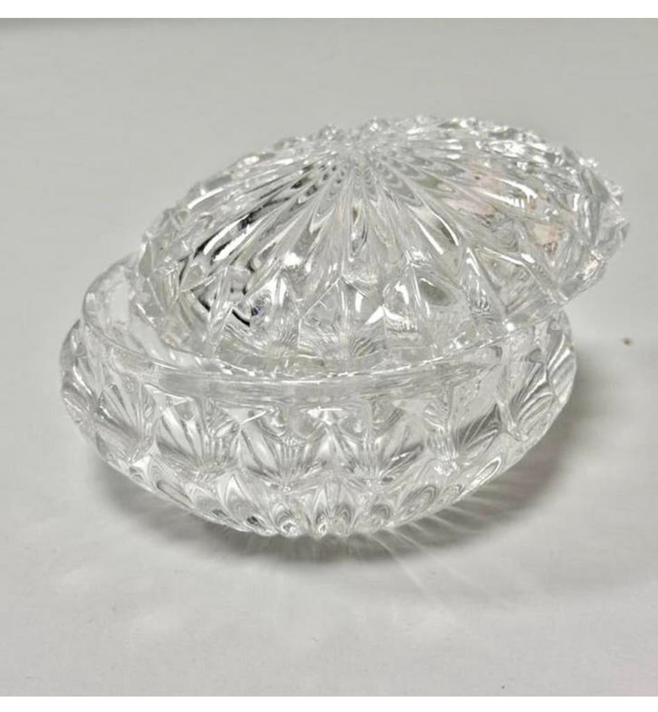 Vintage Kristallen Sieraden Bonbon Zeep Doosje met deksel, Ophalen of Verzenden