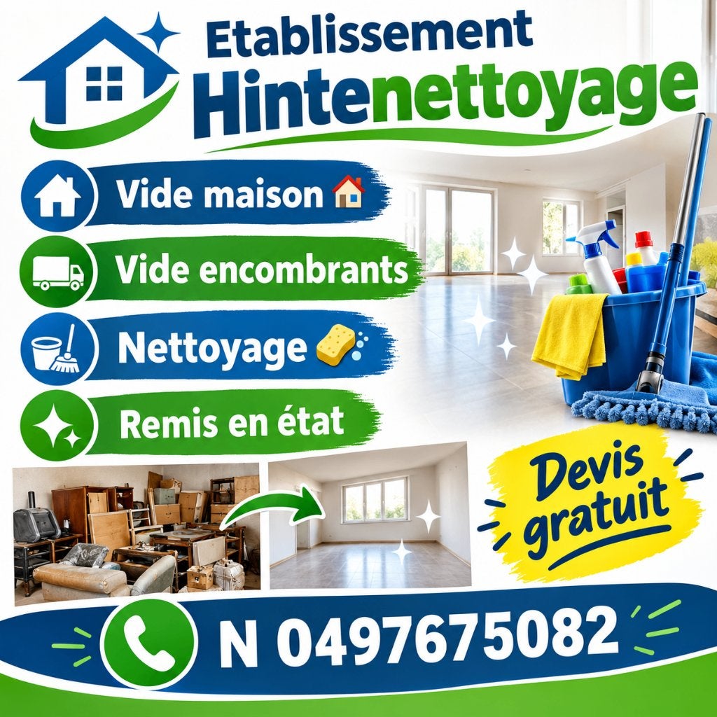 Vide maison  vide encombrants nettoyage, Enlèvement ou Envoi