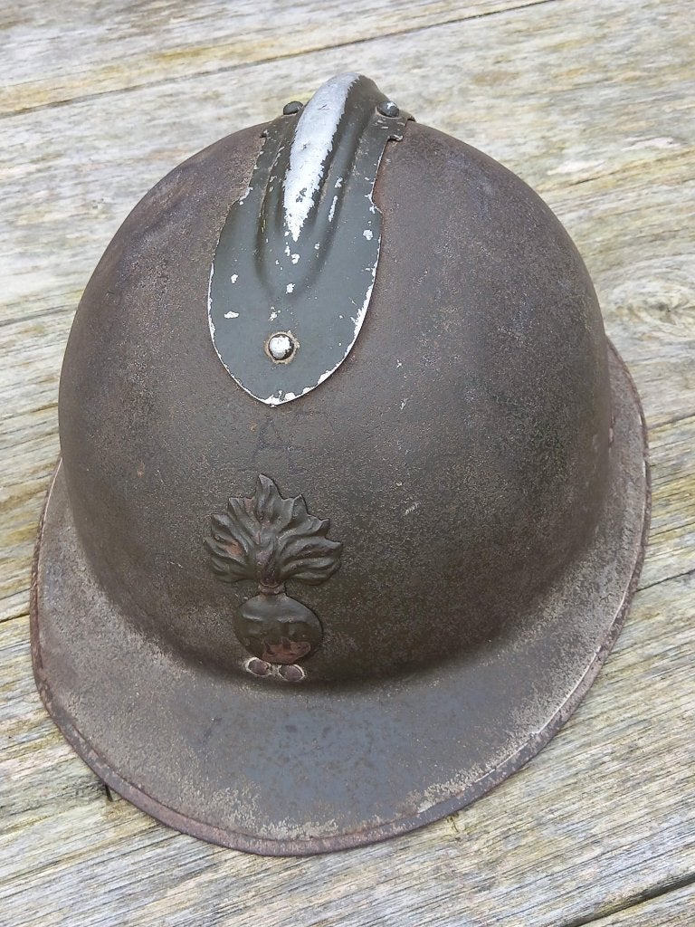 Franse Adrian helm M1926 WO2, Ophalen of Verzenden, Landmacht, Helm of Baret