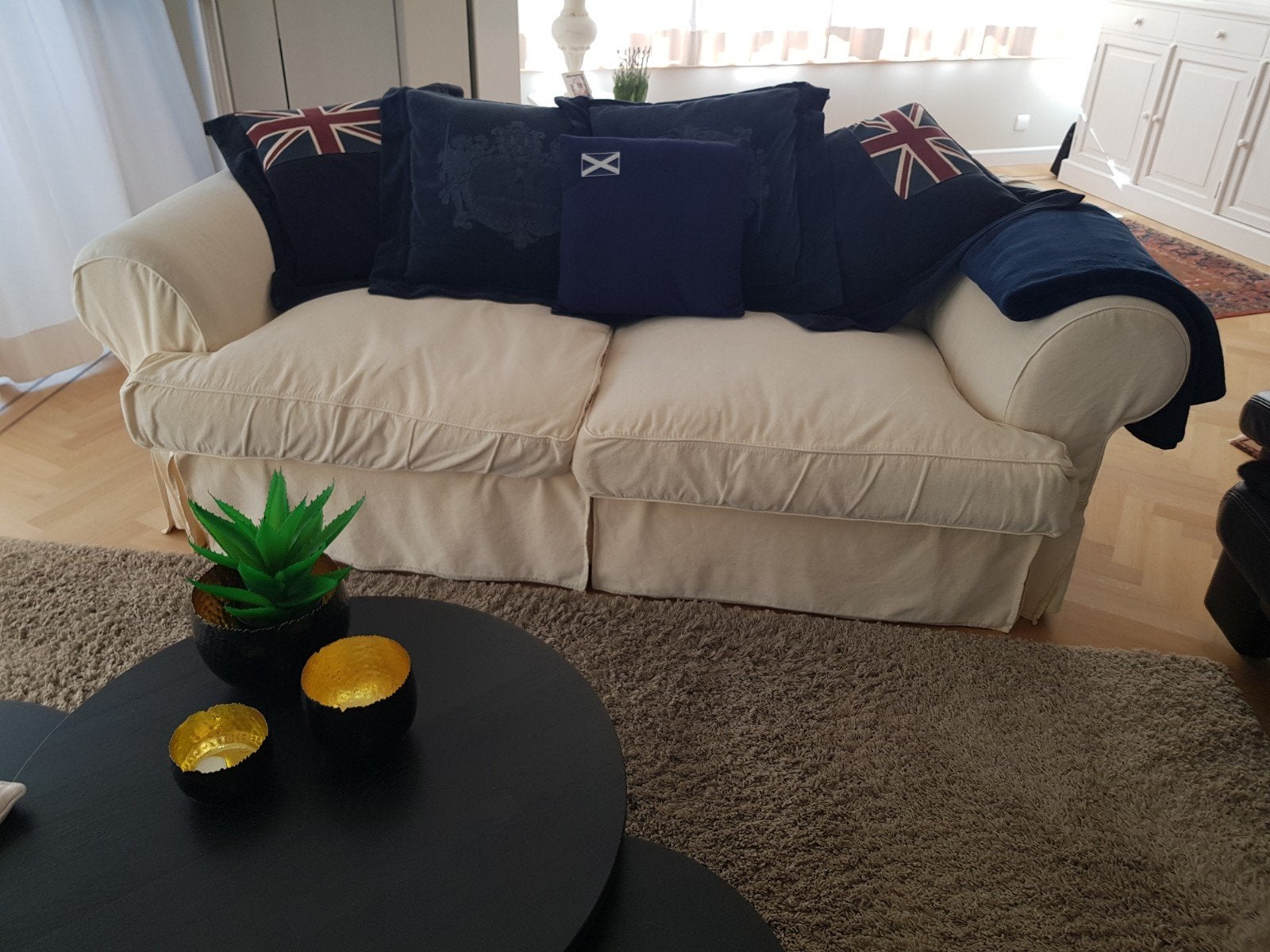 Prachtige 3,5 zit zetel " Tetra Ralph Lauren " als nieuw, Huis en Inrichting, Ophalen, Zo goed als nieuw, Stof