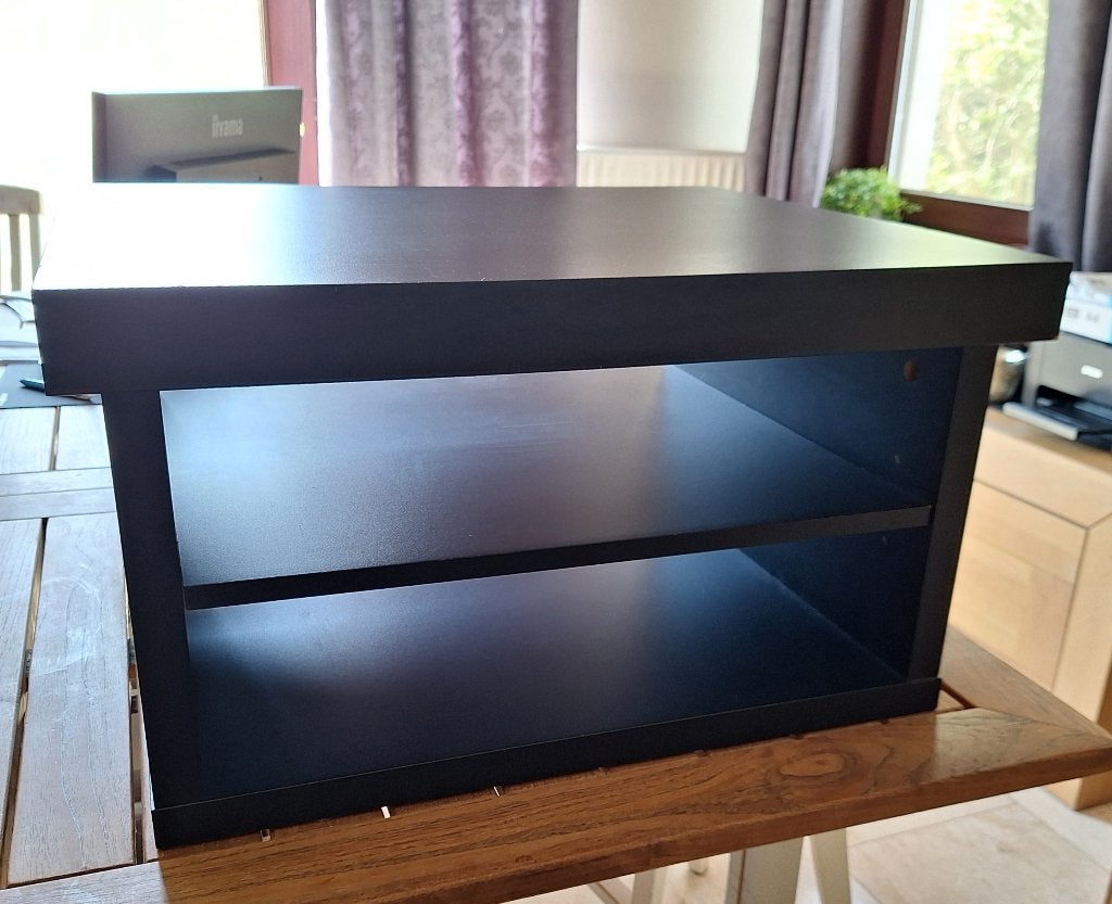 robuuste zwarte TV/monitor-verhoger, Ophalen, Gebruikt, 50 tot 100 cm, Minder dan 100 cm