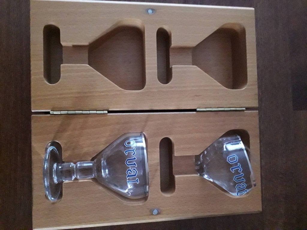 Boite Orval pour verre., Collections, Enlèvement ou Envoi, Utilisé, Verre ou Verres, Autres marques