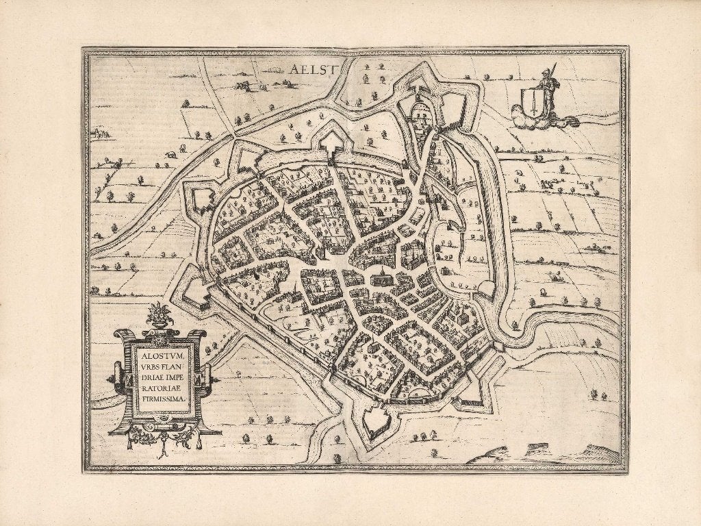 Aalst-Alost-Aelst  Historische stadskaart, Ophalen of Verzenden