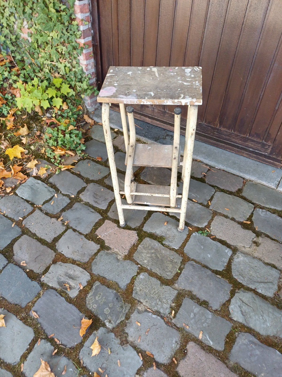 oud opstapladdertje, Ophalen