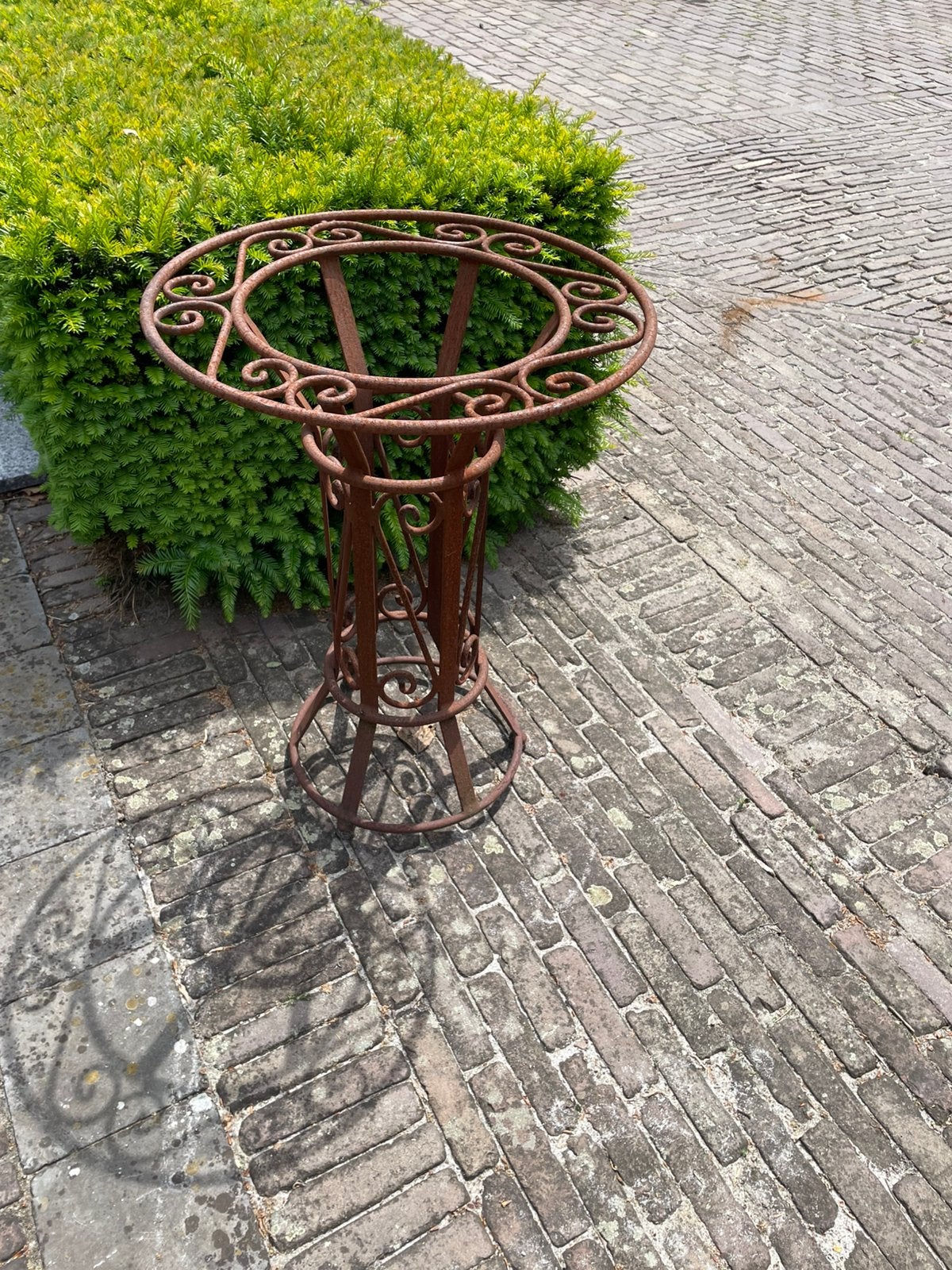 Table de table ancienne pour plantes en fonte, Enlèvement