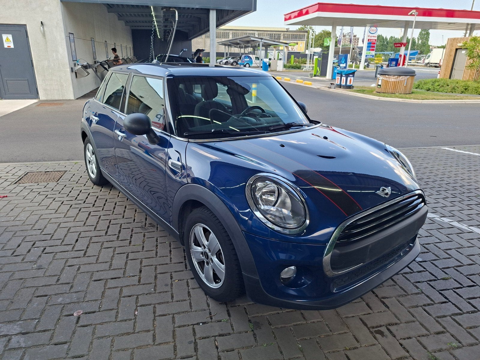 Mini One 5-deurs (2017) – 81.000 km – Panoramadak, Auto's, Mini, Voorwielaandrijving, Stof, Euro 6, Blauw