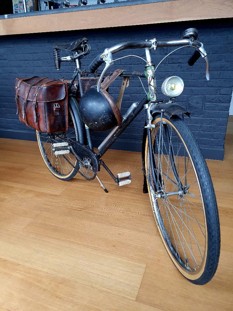 Ancien vélo vintage (+ accessoires en cuir), 55 à 59 cm, Enlèvement