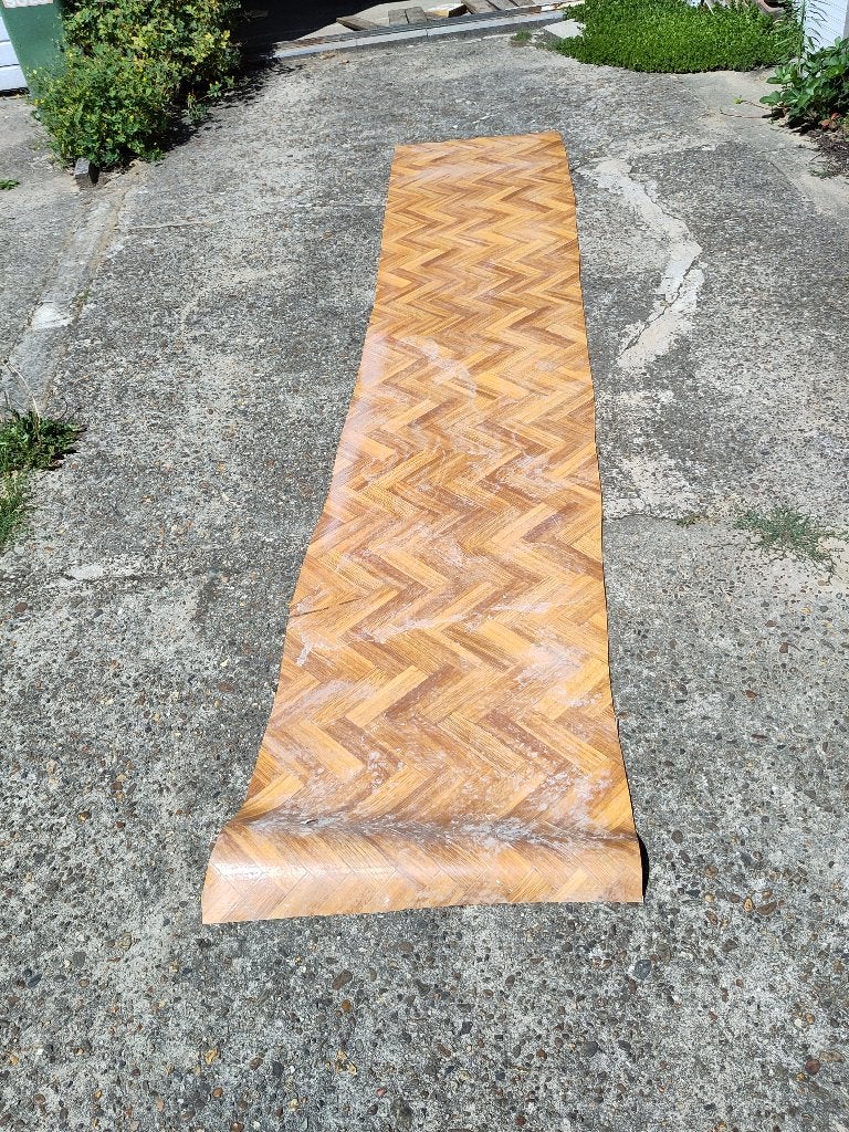 vloerbekleding - stuk vinyl, Novilon, Huis en Inrichting, Stoffering | Vloerbedekking, Ophalen, Gebruikt, Minder dan 5 m², Vinyl