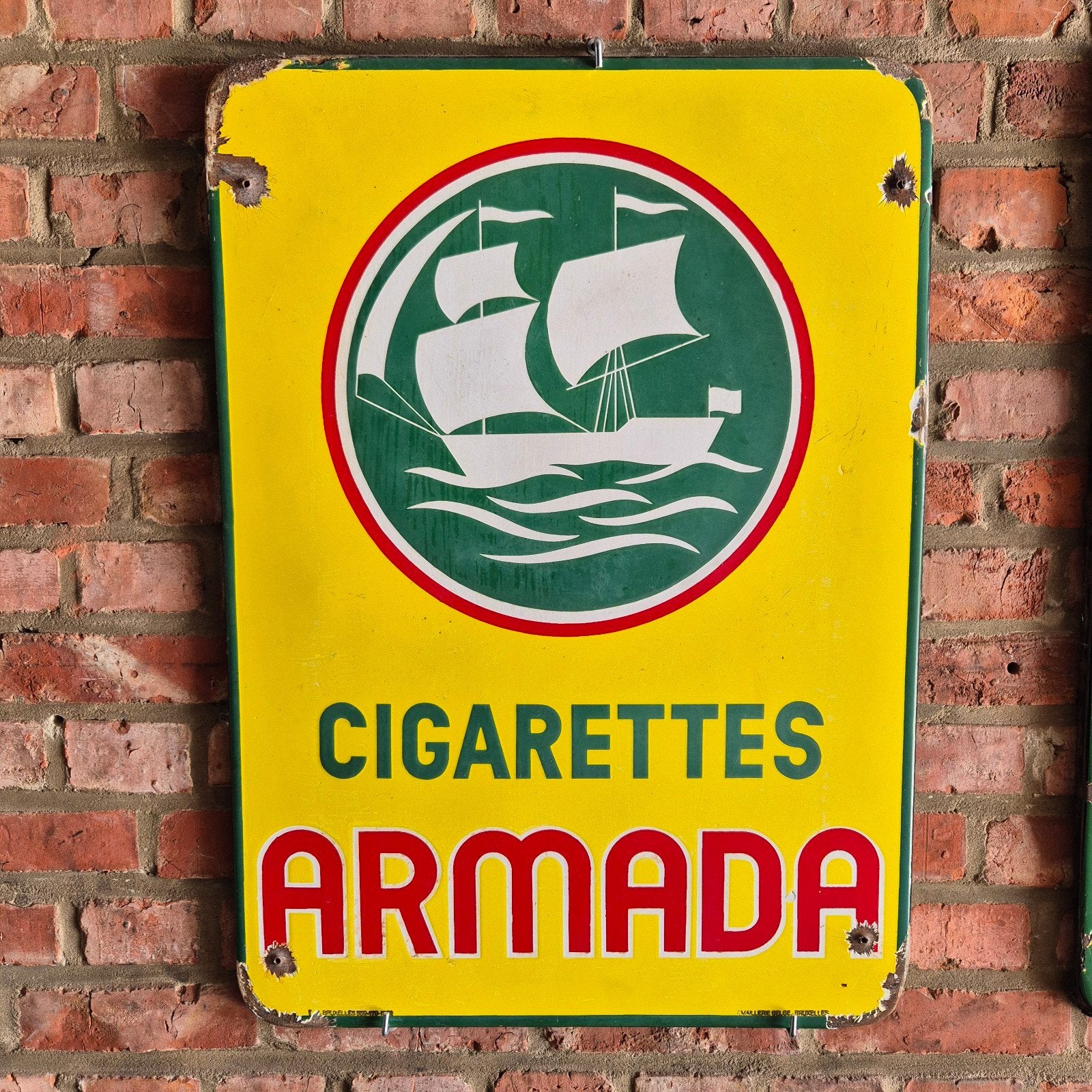 Armada emaille reclamebord, Verzamelen, Ophalen, Reclamebord