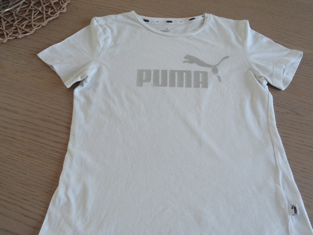 Witte T-shirt PUMA – Maat 152, Kinderen en Baby's, Gebruikt, Puma, Shirt of Longsleeve, Verzenden