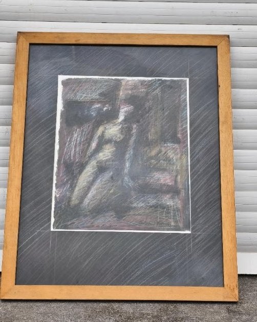 Pastel femme signe Paul Antoine, Enlèvement ou Envoi, Pastel