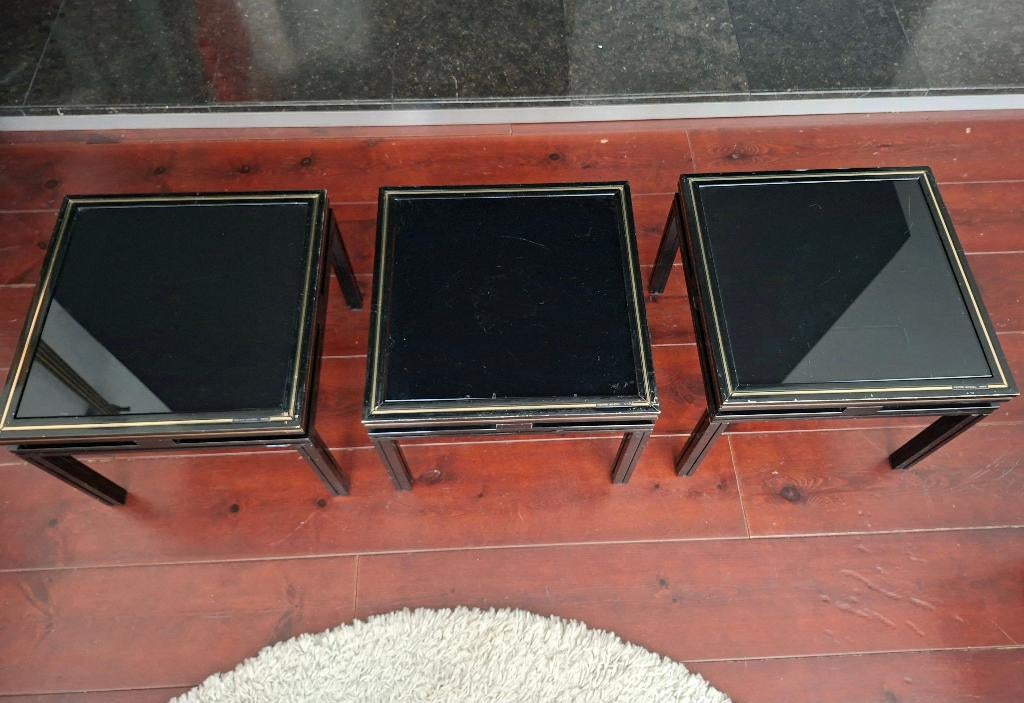 Pierre Vandel Paris – set van 3 vintage bijzettafels –, Enlèvement