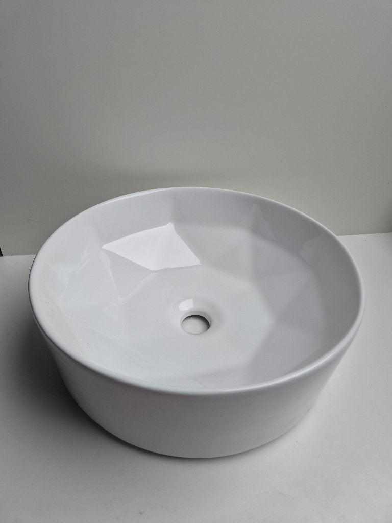 10 x Ronde opbouw waskom – wit keramiek / porselein, Doe-het-zelf en Bouw, Ophalen, Nieuw, Wastafel