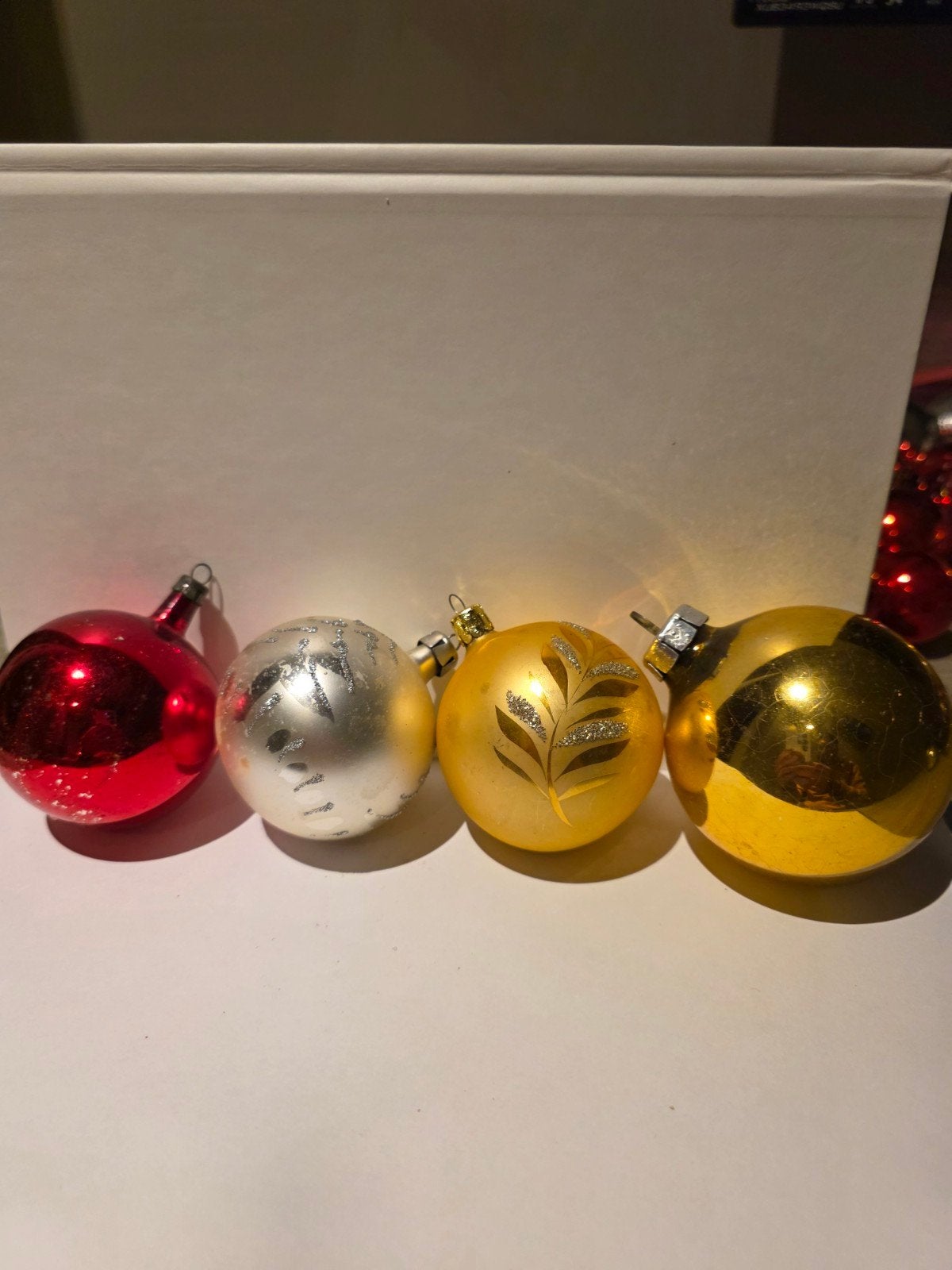 set gekleurde vintage kerstballen, Diversen, Verzenden, Gebruikt