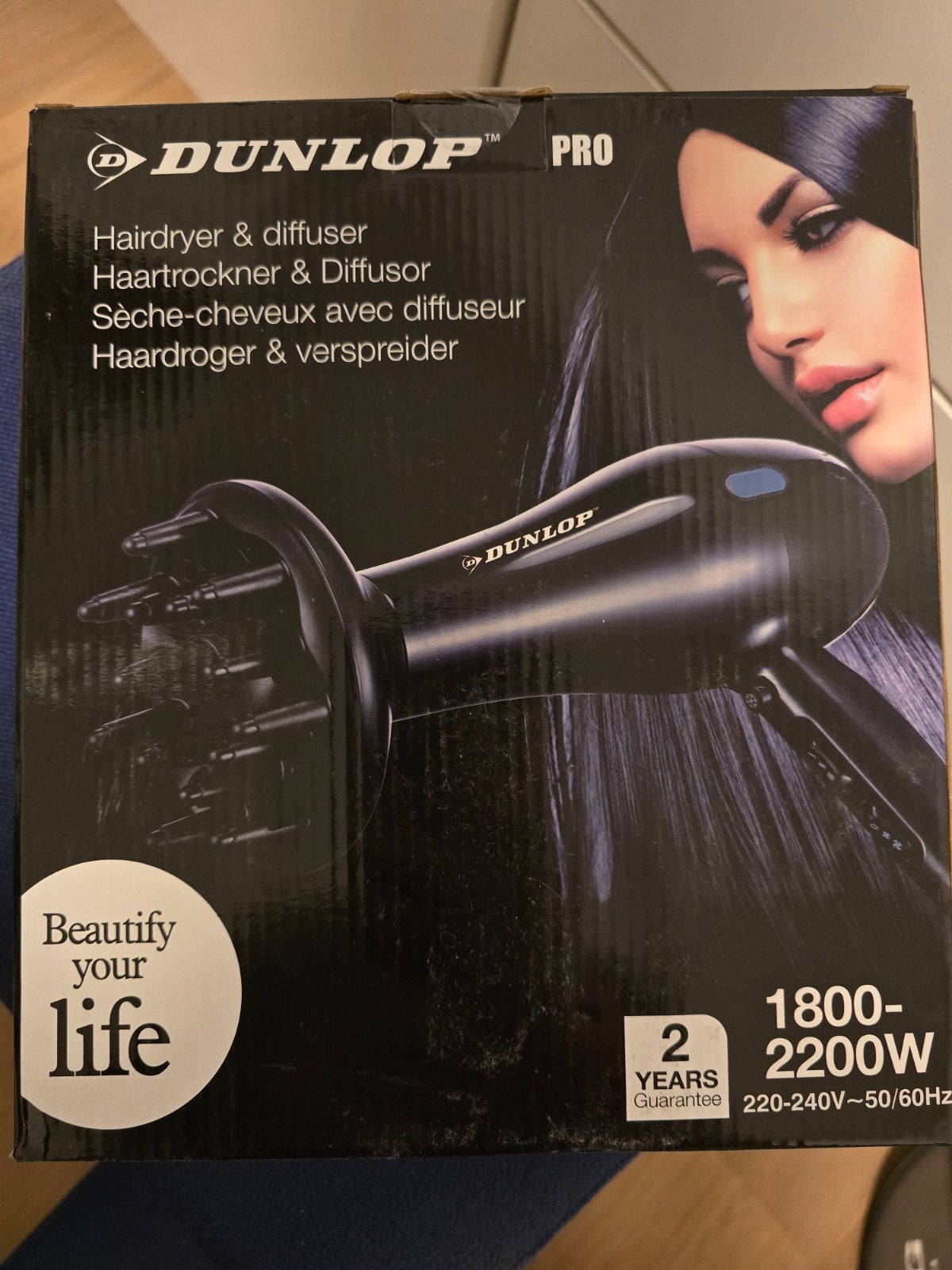 Dunlop Pro Haardroger, Ophalen of Verzenden, Nieuw, Haarverzorging