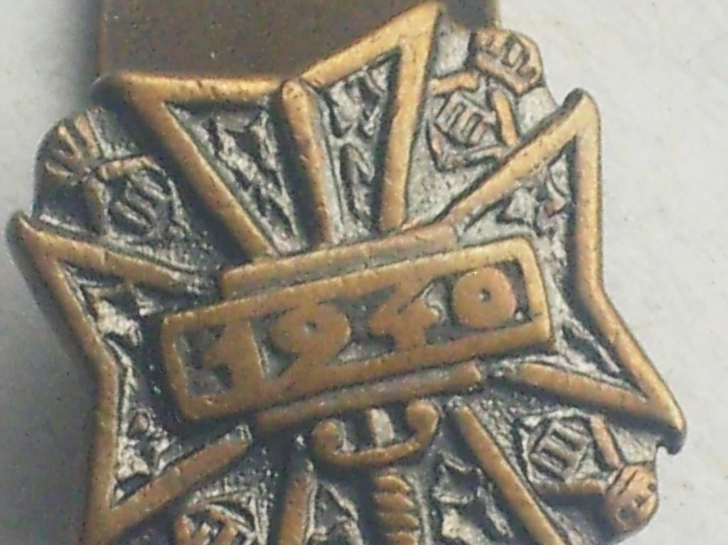 Revers de col Léopoldiste campagne belge des 18 jours 1940, Envoi, Armée de terre, Emblème ou Badge
