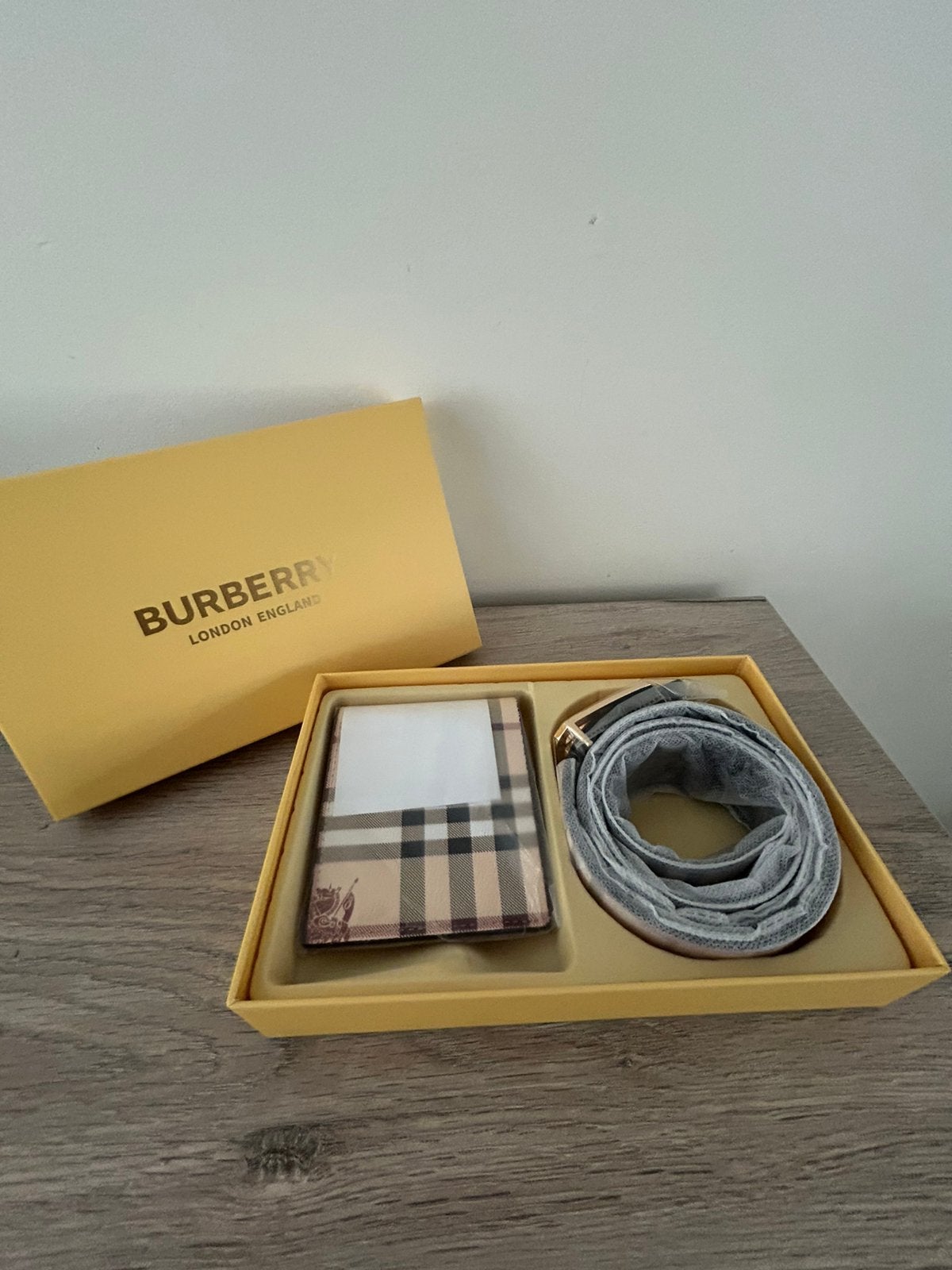 Burberry riem Unisex met portemonee, Ophalen of Verzenden, Zo goed als nieuw