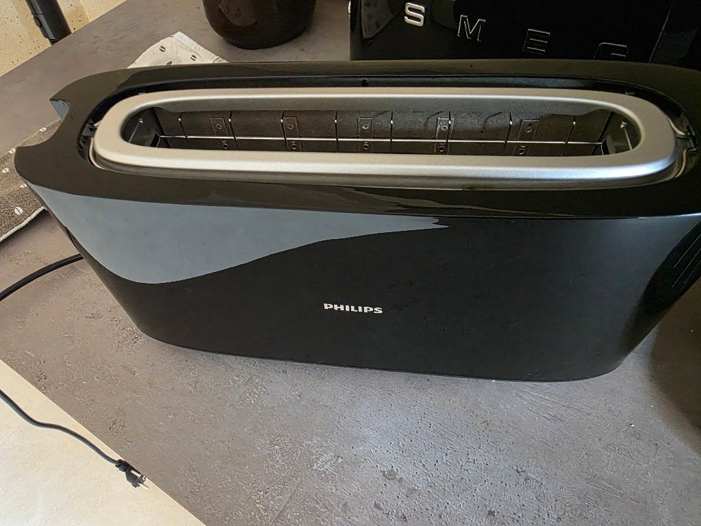 Broodrooster Philips Daily HD2590/90 - Zwart, Elektronische apparatuur, Ophalen, Nieuw, Uitneembare kruimellade
