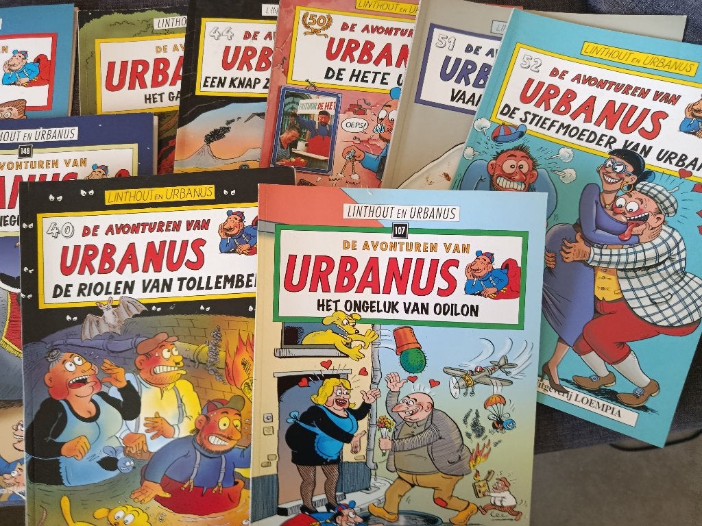 75 Urbanus strips in uitstekende staat 60 euro., Boeken, Ophalen, Linthout en Urbanus, Europa, Zo goed als nieuw