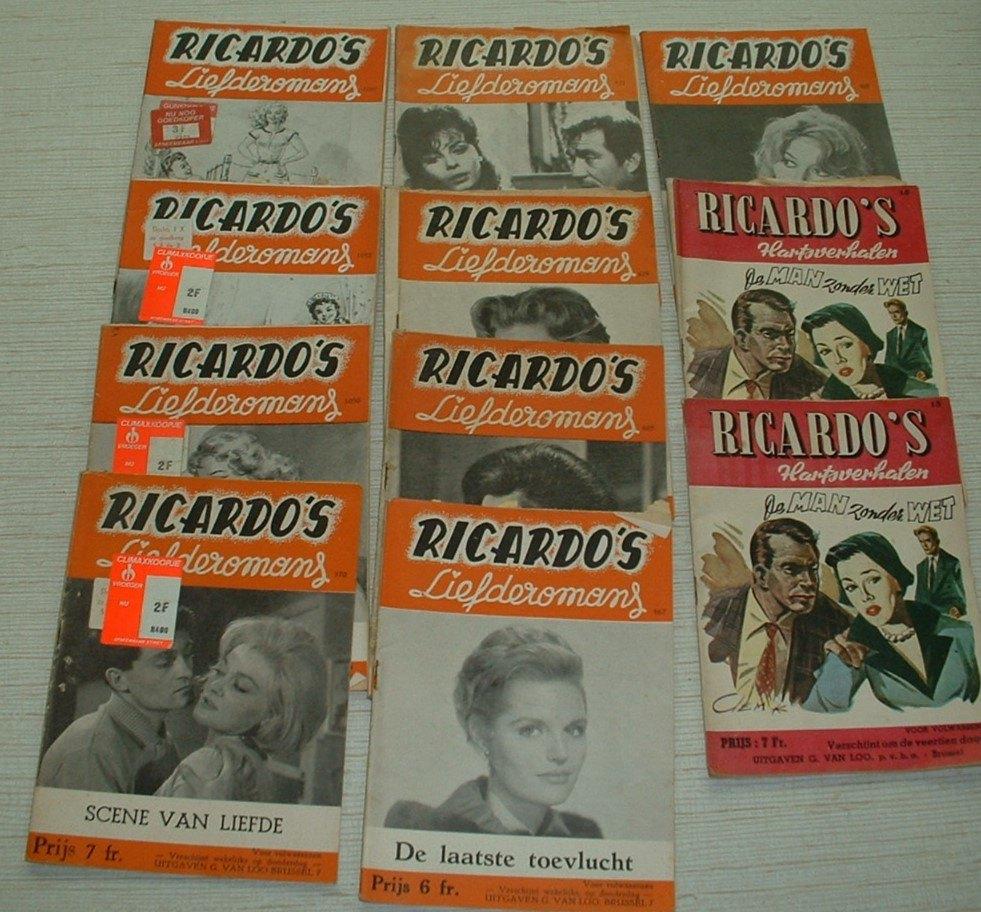lot ricardo's liefdesromans - ricardo's hartsverhalen, Boeken, Ophalen of Verzenden