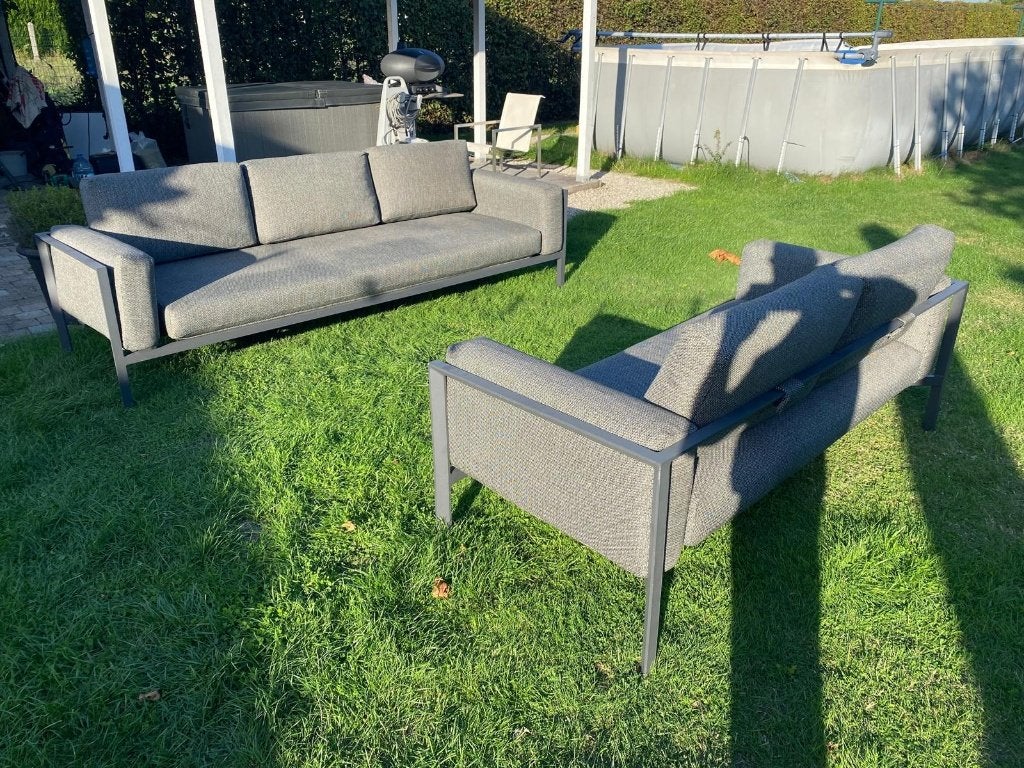 Lounge set 3 zit + 2 zit (T&T Design) - zeer goede staat, Ophalen, Gebruikt, Aluminium, Loungeset
