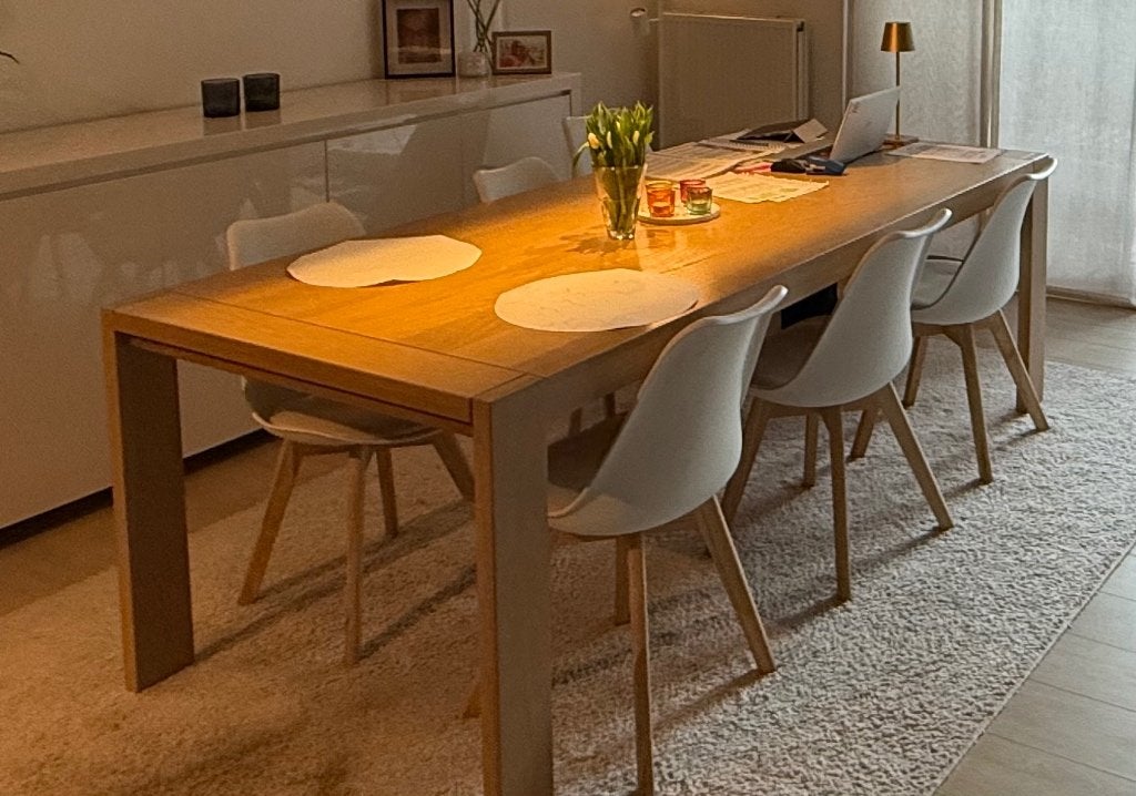 6 Stoelen in hele goede staat, Maison & Meubles, Chaises, Enlèvement, Blanc, Bois, Cinq, Six Chaises ou plus
