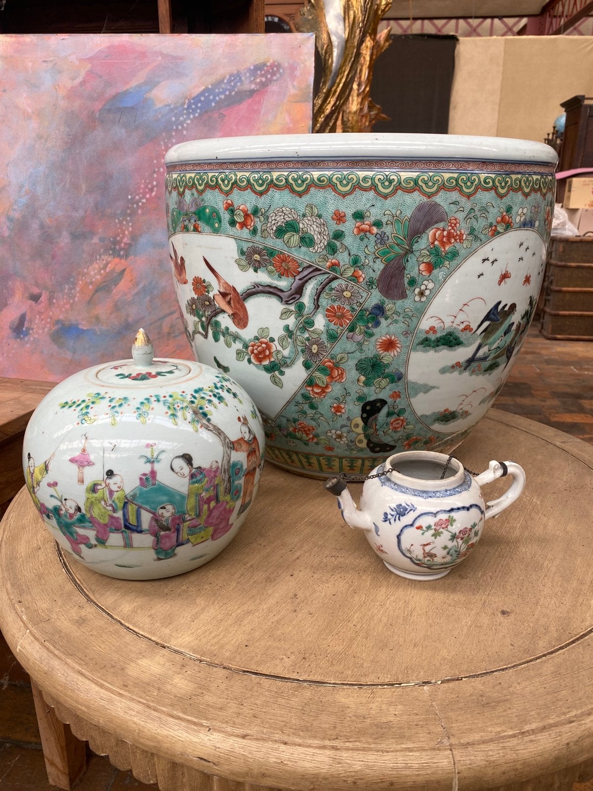 lot de porcelaine chinoise Famille Rose, Antiquités & Art, Enlèvement