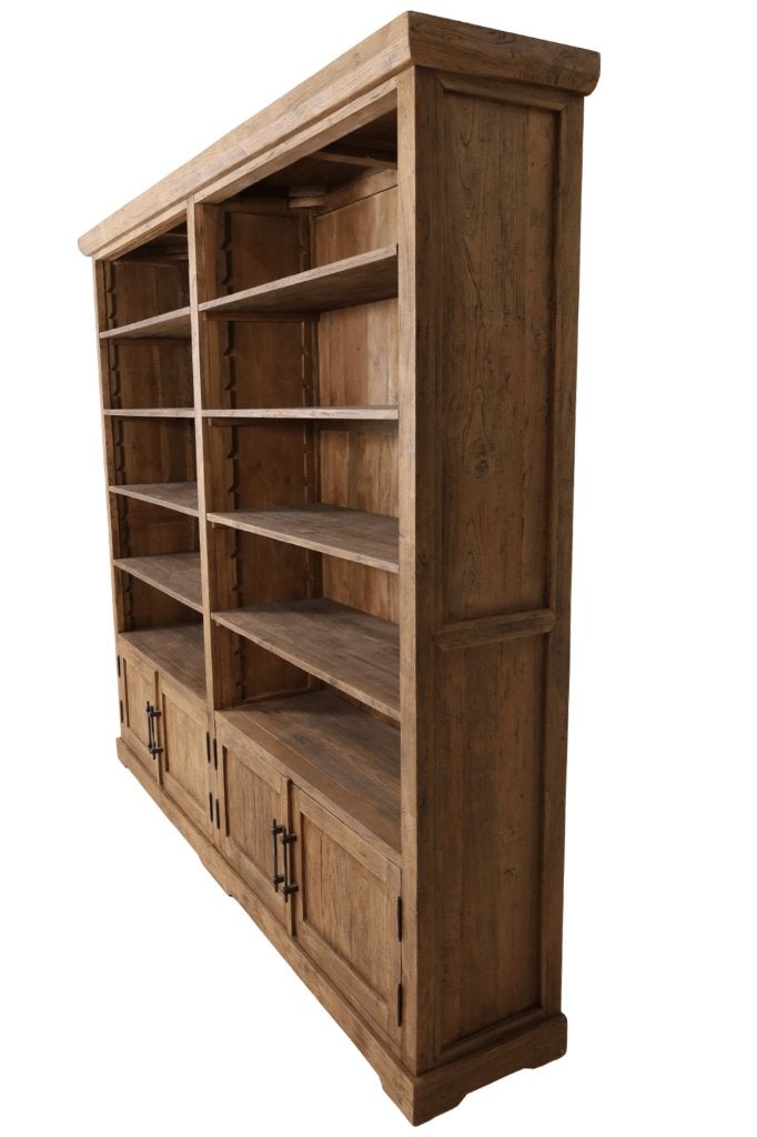 wandmeubel / boekenkast / massief teak, Huis en Inrichting, 200 cm of meer, Teakhout, Nieuw, Ophalen of Verzenden