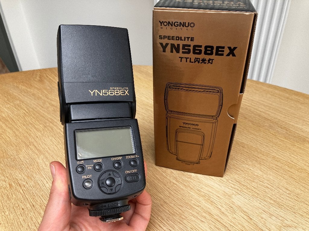 Yongnuo speedlite YN568EX flitser, Audio, Tv en Foto, Foto | Flitsers, Nikon, Externe flitser, Ophalen of Verzenden, Zo goed als nieuw