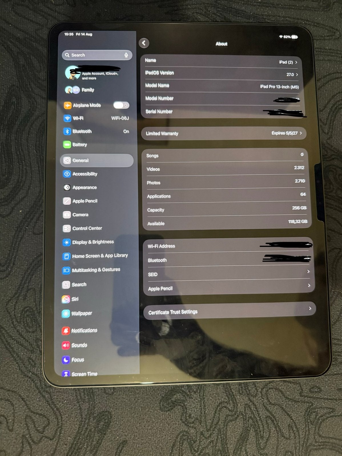 Ipad Pro M5 13inch (2026) - 256 Gb, Informatique & Logiciels, Apple iPad Tablettes, 13 pouces ou plus, Comme neuf, Enlèvement