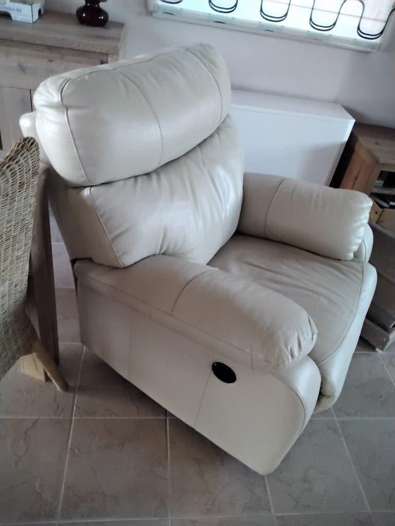Fauteuil relaax electrique cuir, Maison & Meubles, 75 à 100 cm, Comme neuf, Enlèvement, Cuir