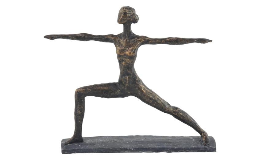Messing yogapose sculptuur, Handgemaakt, Ophalen of Verzenden, 20 - 50 cm, Beeld