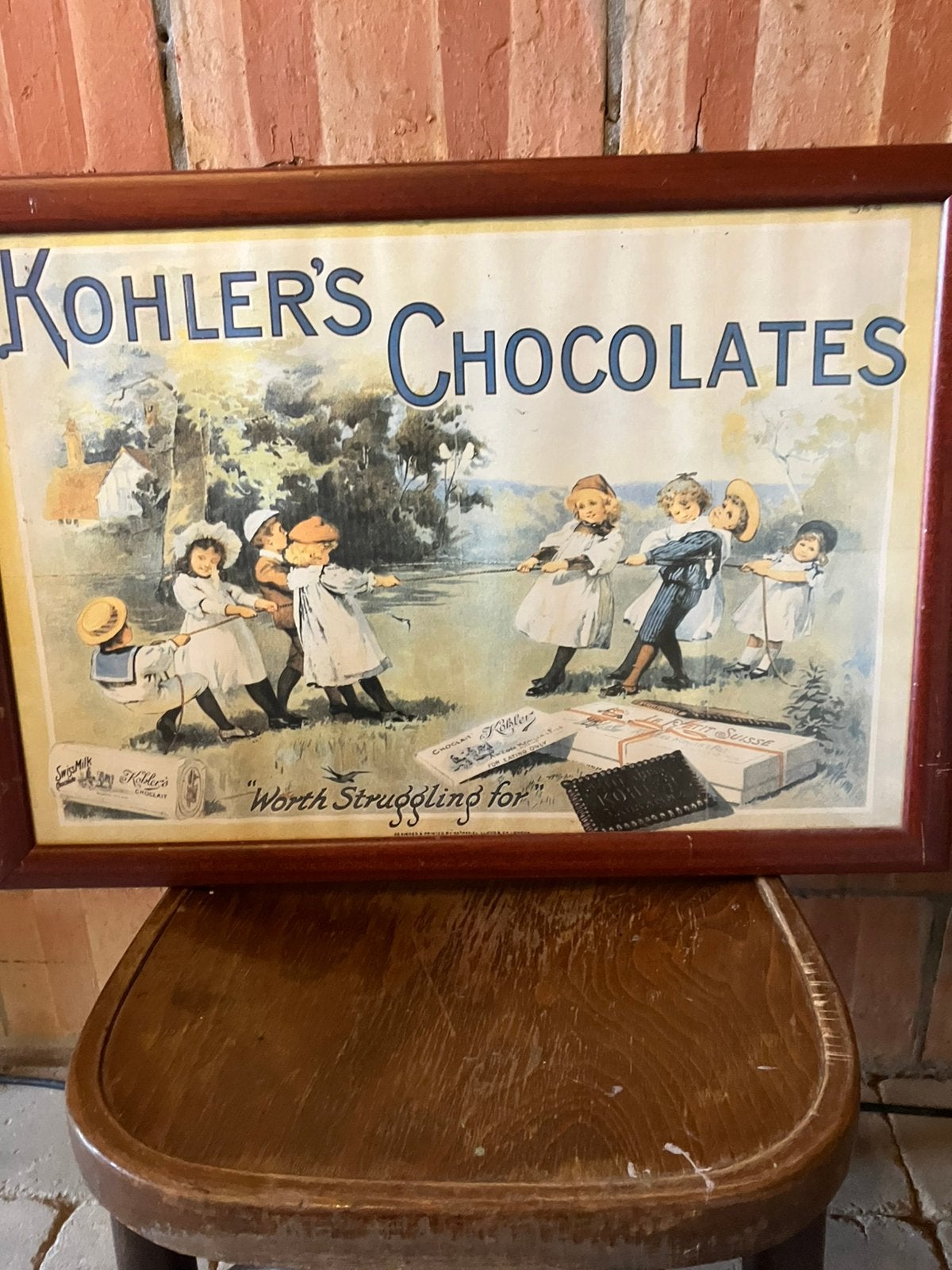 Affiche « Les chocolats Kohler », Antiquités & Art, Enlèvement