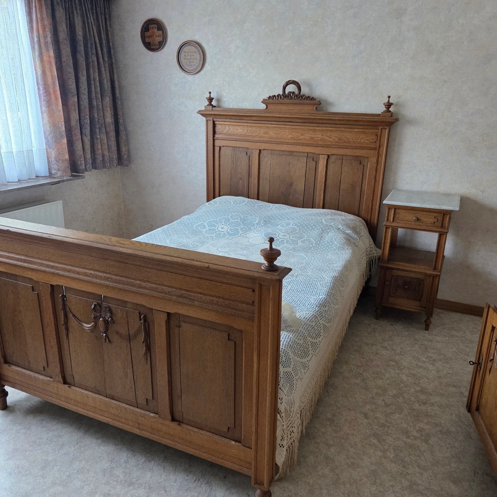 antieke slaapkamer 1,5 persoon, Huis en Inrichting, Slaapkamer | Complete slaapkamers, Ophalen