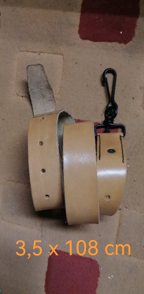Sangle cuir militaire mousqueton tourtnant Indochine ww2, Envoi, Autres, Autres types