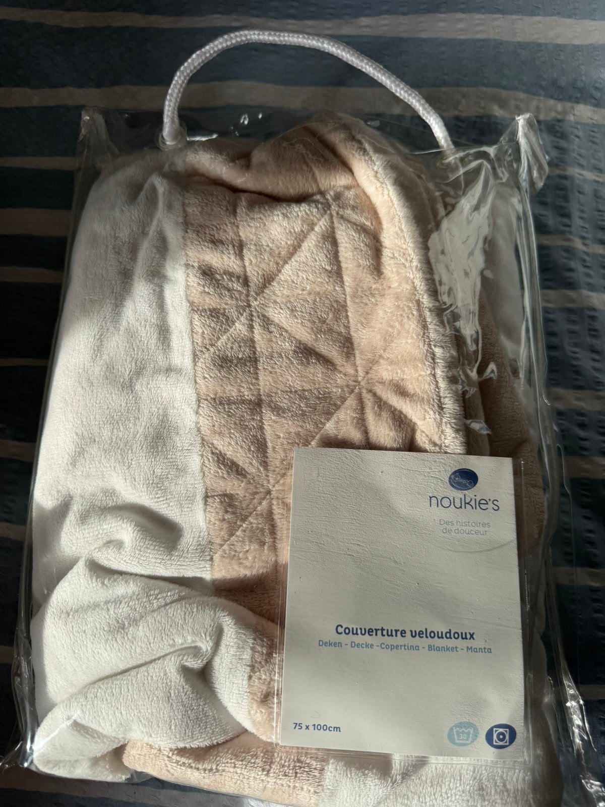 Fleecedeken Noukie’s, Dubbelzijdig, Nieuw, Beige, 100 cm