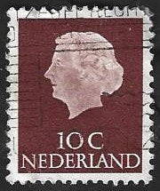 1 Postzegel Nederland 1965 Koningin Juliana 'En profil', Postzegels en Munten, Ophalen of Verzenden, Na 1940, Gestempeld