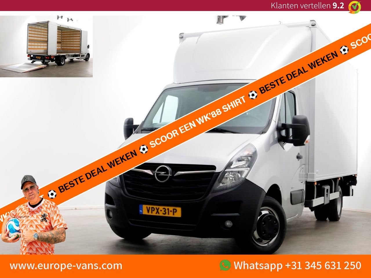 Opel Movano 2.3 Turbo 165pk Bakwagen met bovensluit-laadklep, Auto's, Te koop, 0 g/km, Electronic Stability Program (ESP), Bedrijf