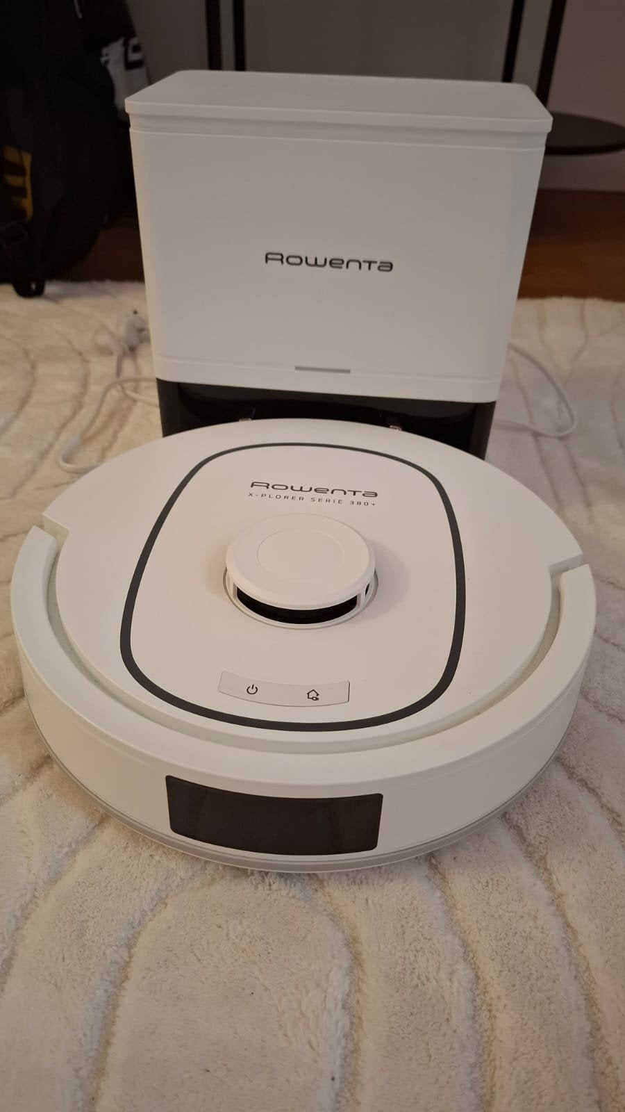 Rowenta X-Plorer 380+ – Robot aspirateur laveur – Comme neuf, Rowenta, Vidage automatique, Comme neuf, Enlèvement