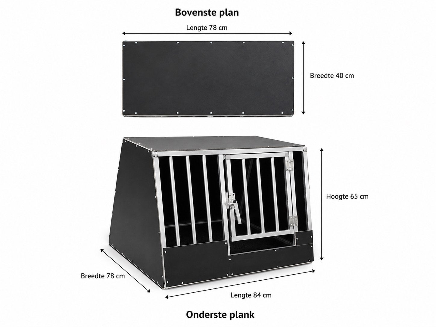 Aluminium hondenbench / autobench op maat, Dieren en Toebehoren, Ophalen, Zo goed als nieuw