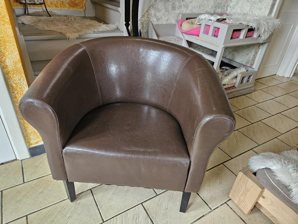Fauteuil crapaud, Enlèvement ou Envoi, Cuir